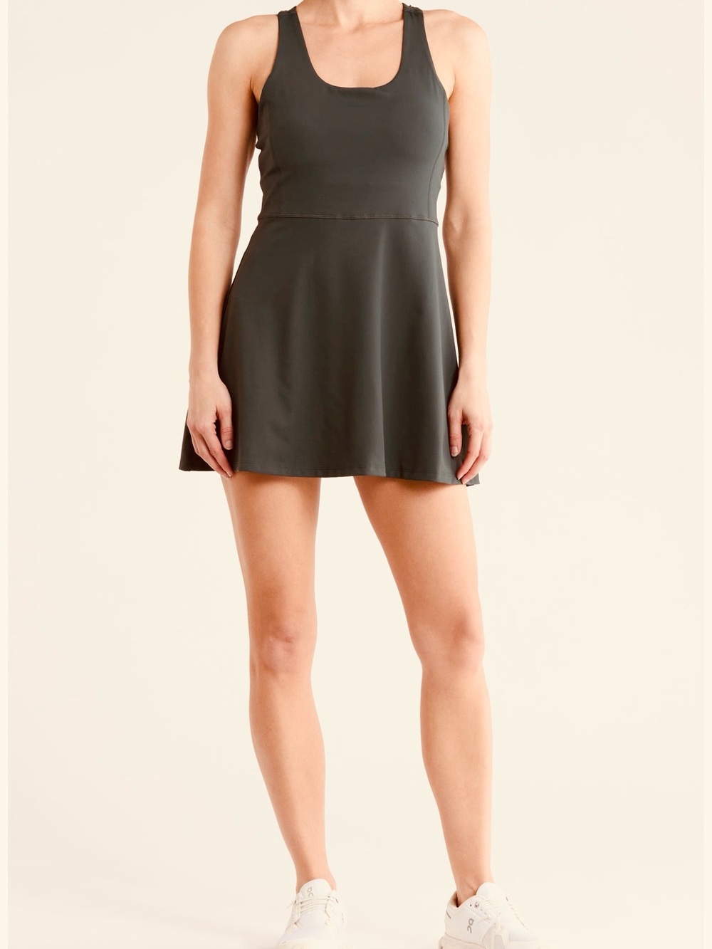 Zella Charcoal Scoop-Neck Mini Dress